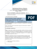 Guía de Actividades y Rúbrica de Evaluación - Fase 3 - Solución de Problemas de Transporte Seguro de La Información y Protección de Secretos