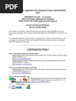 Android Application Development Assignments Lab Week 1