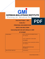 Final Year Project – 2021: Automating Roll-Call with Software in GMI