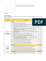 Lista de Cotejo para Evaluar La Calidad Del Sílabo