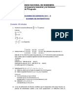 Examen de Admisión Upg-Fiis 2021-2 Matematicas Solucionario