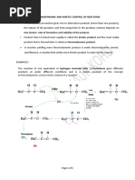 Thermodynamic and Kinetic Control of Reactions