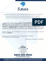 Declaração de Cursando - Pós Com Fundo - Carlos Victor Fortenele Pinheiro - Instrumentação Cirúrgica, Centro Cirúrgico - Central de Material e Esterilização