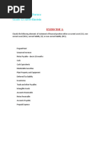 Exercise 1. Elements of Financial Statements (Fabm2)