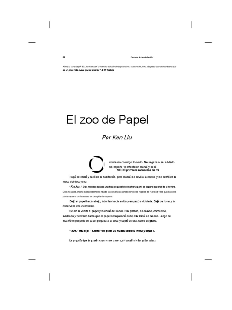 Paper Menagerie En.es PDF