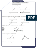 Retas Transversais, Teorema Dos Angulos Externo, Soma Dos Angulos Interno e Teorema de Tales (Aspecto)