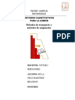 Métodos de Transporte y Métodos de Asignación