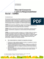 Código de Ética Del Consorcio Ecuatoriano para La Responsabilidad Social - CERES