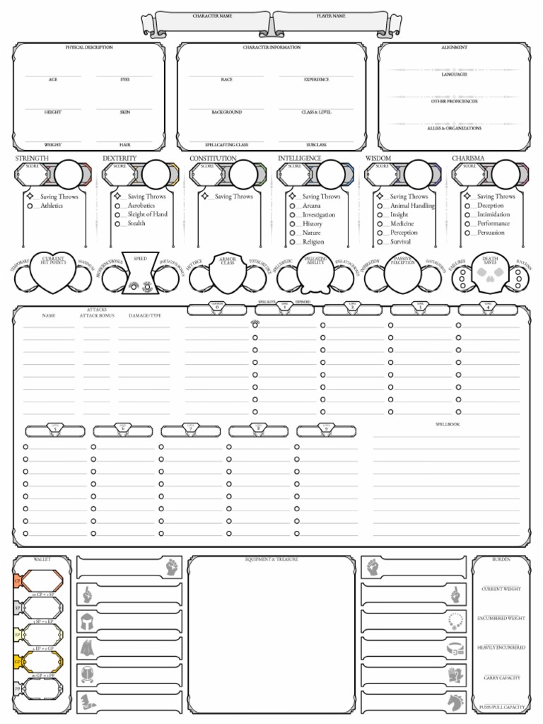 D&amp;D Character Sheet Compact | PDF