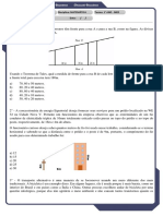 Matemática - Teorema de Tales, comprimento de fio, distância percorrida de bicicleta e ângulos de bumerangues