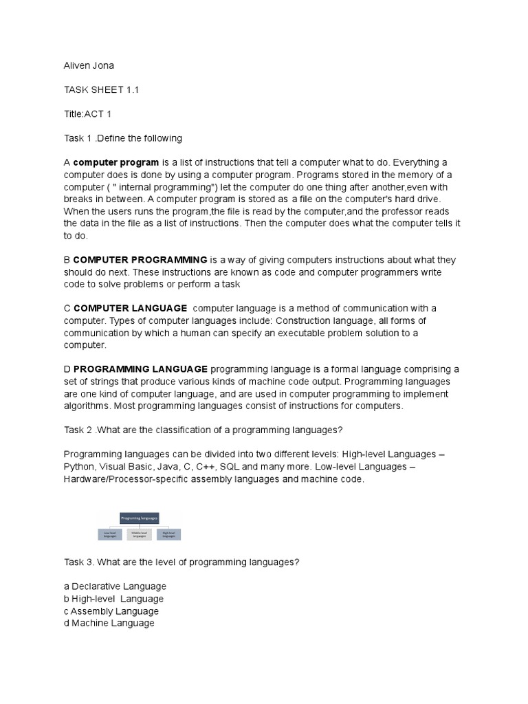 Computer Programming 1 | PDF