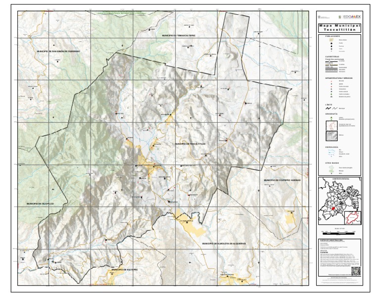 Mapa Municipal de Texcaltitlán | PDF