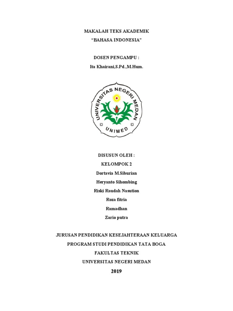 Cover Makalah Teks Akademik | PDF