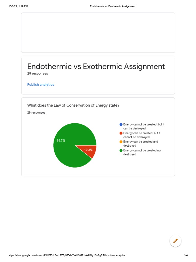 Understanding Endothermic and Exothermic Reactions An Analysis of Student Responses to Key
