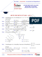 (HỒ THỨC THUẬN) - ĐỀ ÔN TRÚNG TỦ LẦN 1-2020