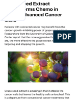 Grape Seed Extract Outperforms Chemo in Killing Advanced Cancer Cells