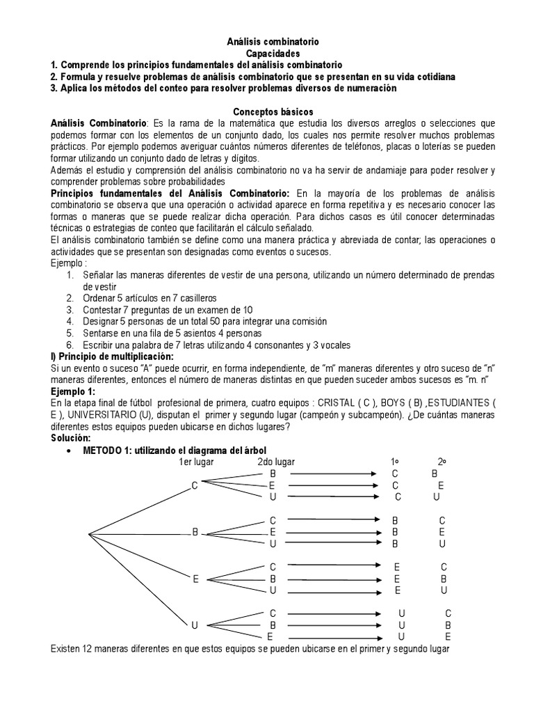 Analisis Combinatorio 11 | PDF | Combinatoria | Conjunto (Matemáticas)