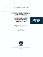 Alonso de La Veracruz Sobre El Dominio y La Guerra Justa