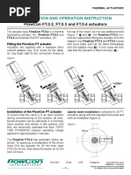 Flowcon Ft.0.2, Ft.0.3 and Ft.0.4 Actuators: Installation and Operation Instruction