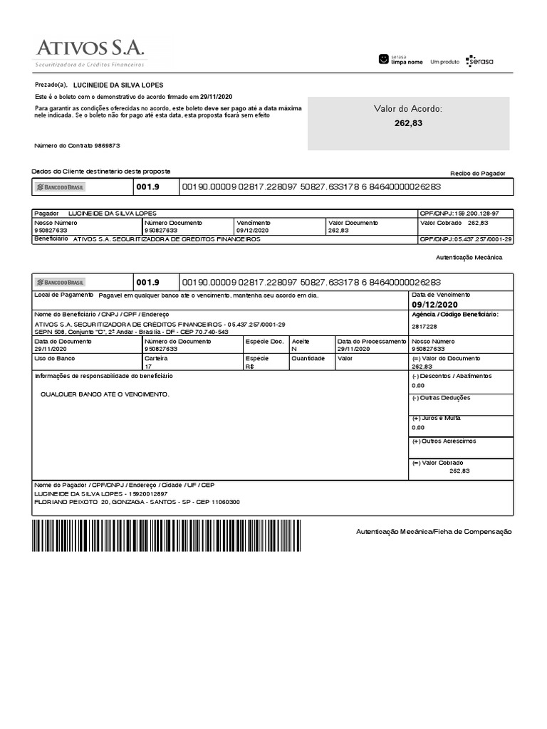 Boleto Ativos | PDF