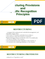 Restructuring Provisions and Specific Recognition Principles