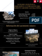 ANÁLISIS GEOLÓGICO YACIMIENTO ZAVALA PEÑA