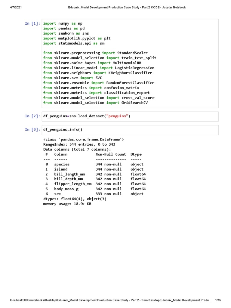 Eduonix - Model Development Production Case Study - Part 2 CODE ...