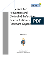 Guidelines For Prevention and Control of Infections Due To Antibiotic-Resistant Organisms