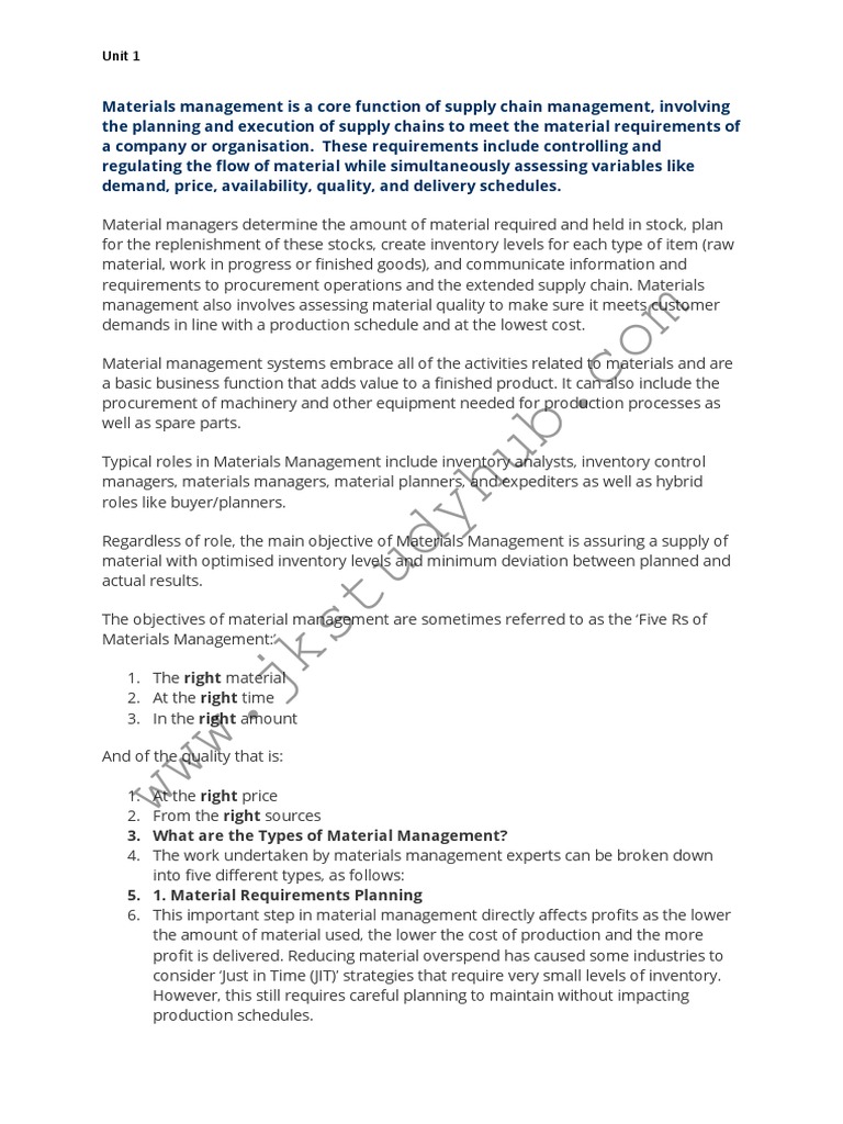 Material Management 2 | PDF | Inventory | Supply Chain Management