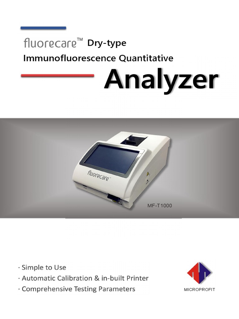 Dry Immunofluorescence Analyzer MF-T1000 | PDF | Medical Specialties