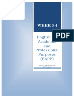 WEEK 3-4: English For Academic and Professional Purposes (EAPP)