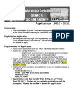 Application 2010 - 2011: Scholarship