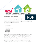 OUTREACH MINISTRY: "Homes of Hope and Healing"