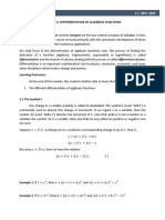 II Differentiation of Algebraic Functions-1
