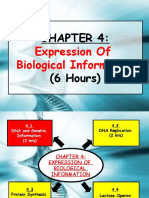 (6 Hours) : Expression of Biological Information