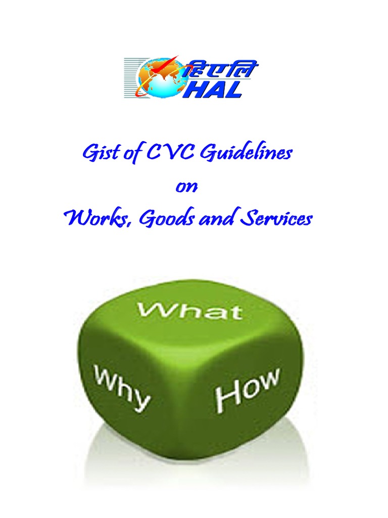 CVC Guidelines Booklet | PDF | Procurement | Supply Chain Management
