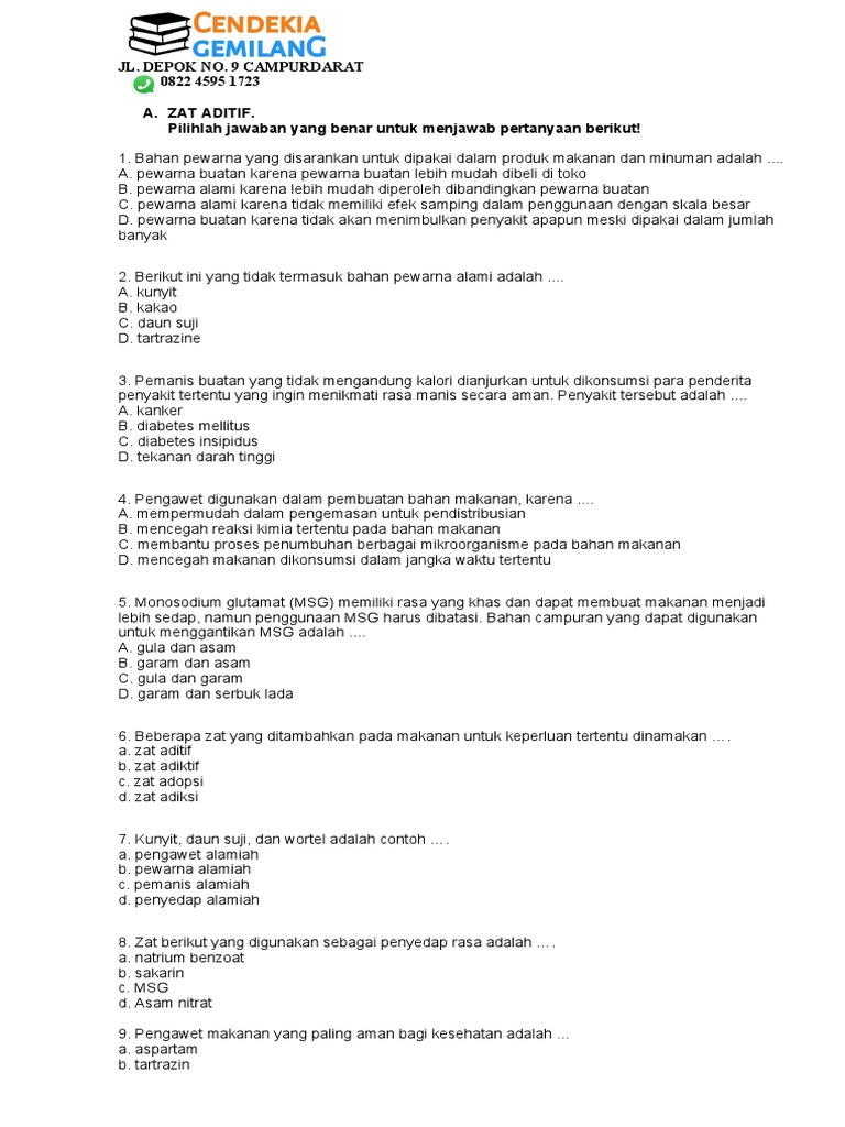Panduan Zat Aditif dan Adiktif Makanan | PDF