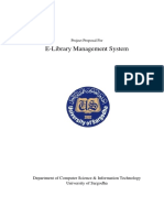 E-Library Management System: Project Proposal For