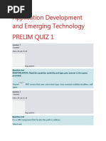 Application Development and Emerging Technology Prelim Quiz 1