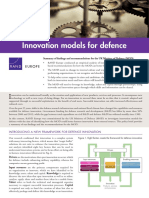 Innovation Models For Defence: Summary of Findings and Recommendations For The UK Ministry of Defence (MOD)