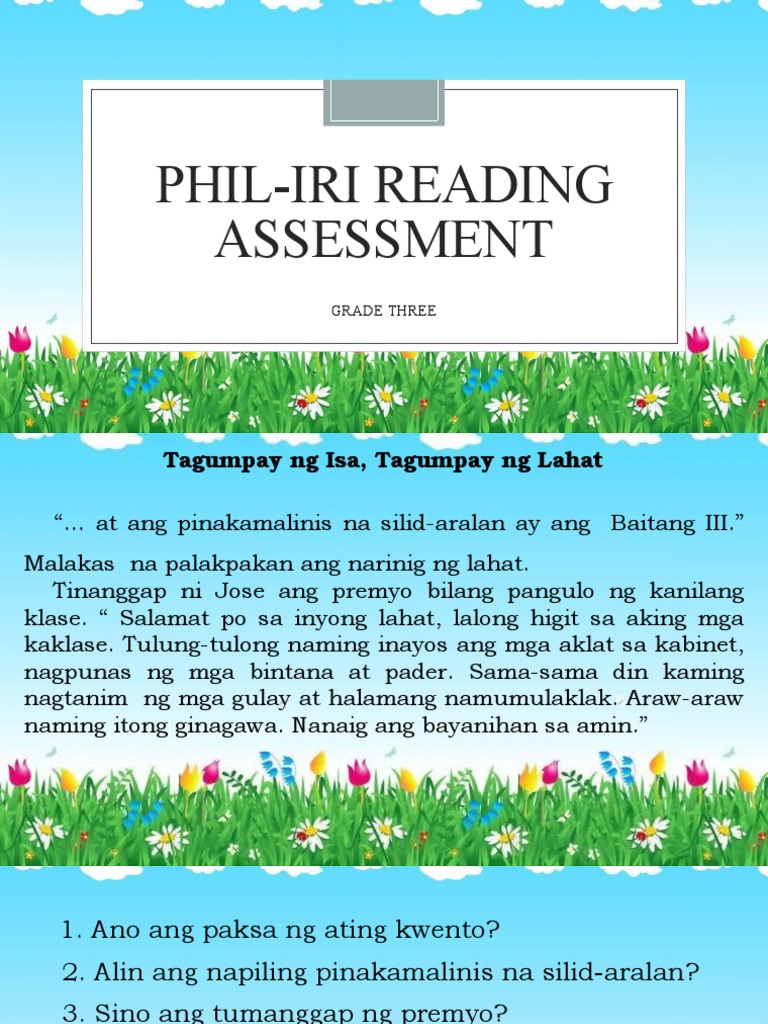 Phil iri reading assessment pdf