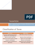 Taxation: Unit 1: Income Tax Basic Concepts Residential Status and Incidence of Tax