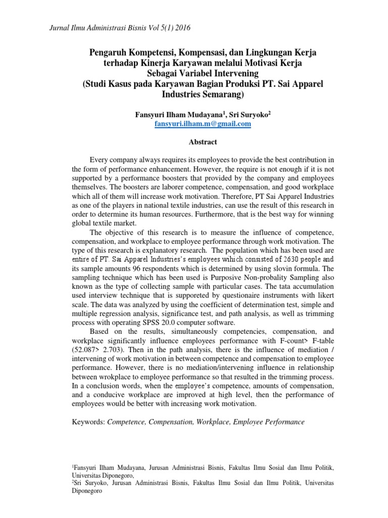 Impact of Competence on Employee Performance | PDF