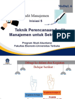 Teknik Perencanaan Audit Manajemen Untuk Sektor Publik