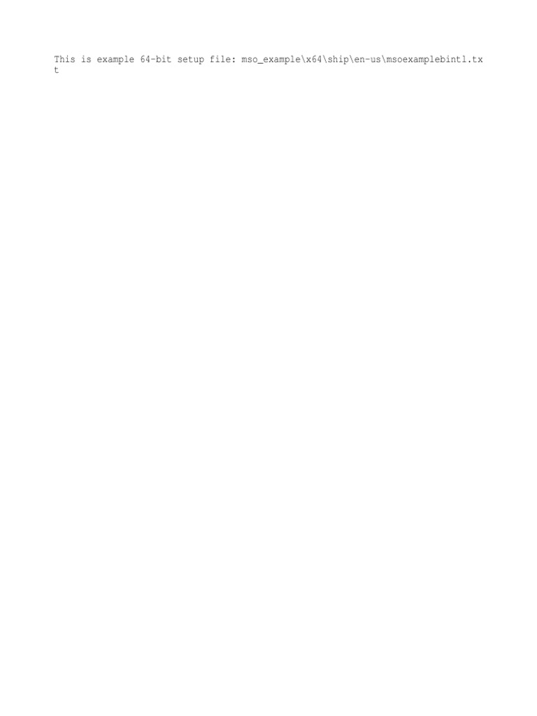 64-Bit Setup File for MSO Example | PDF