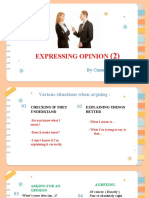 Expressing Opinion or Argument in Discussion