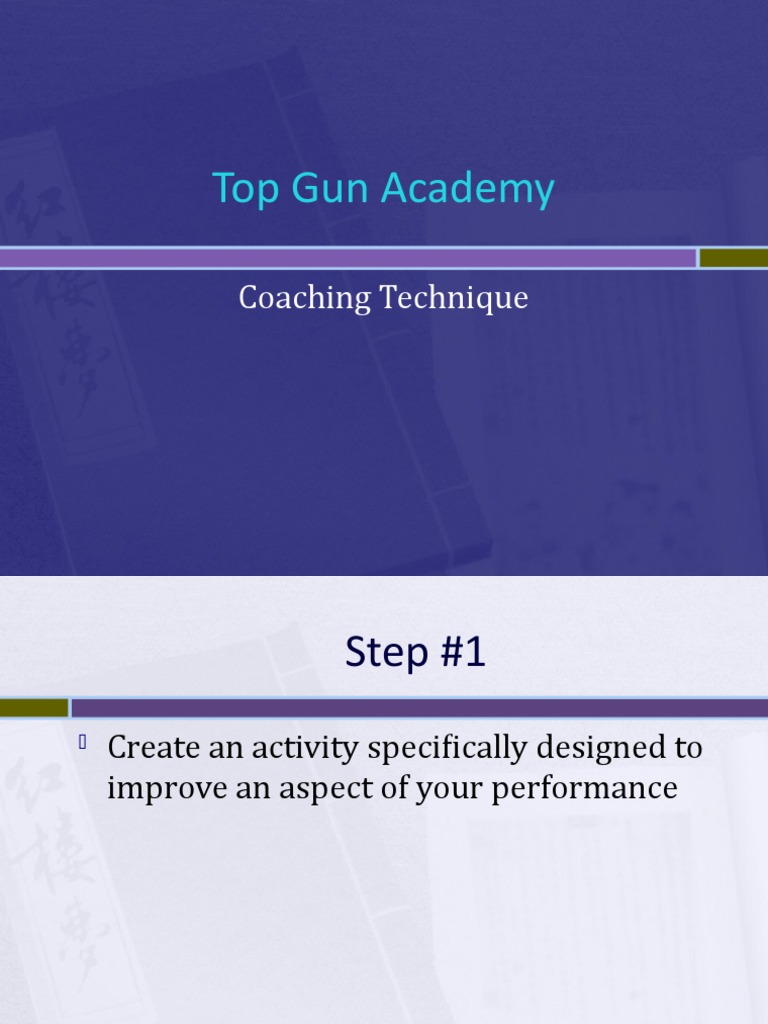 Top Gun Academy Teaching Progression PDF