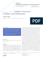 Vitamin D in Toddlers, Preschool Children, and Adolescents
