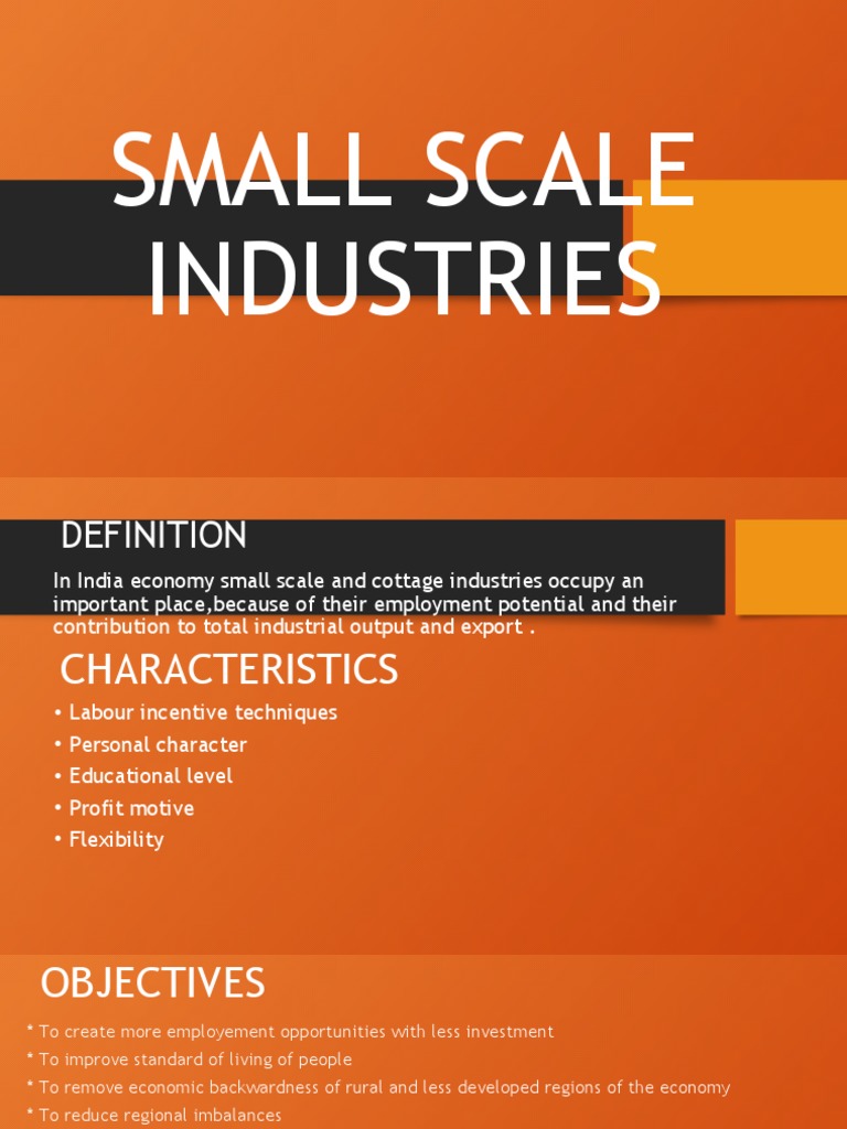 Small Scale Industries | PDF