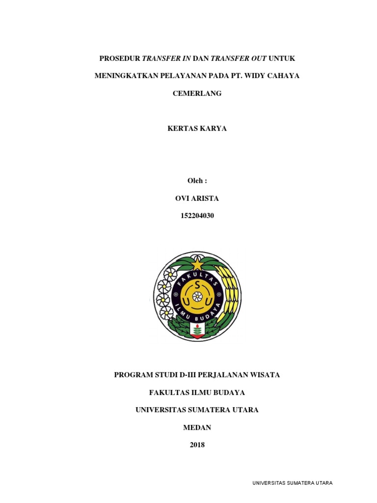 Prosedur Transfer untuk Pelayanan Wisata | PDF